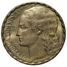 1 PESETA II REPÚBLICA 1937 LÁTON