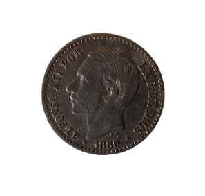 50 CENTIMOS DE PESETA DE ALFONSO XII 1880