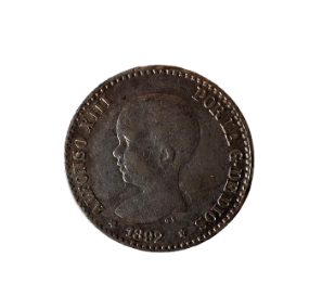 50 CENTIMOS DE PESETA DE ALFONSO XIII 1892