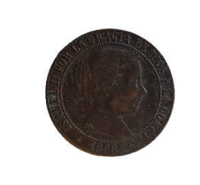 1 CÉNTIMO DE ESCUDO ISABEL II 1868