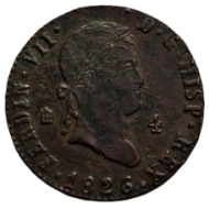4 MARAVEDIES FERNANDO VII 1826