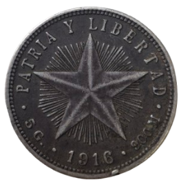 20 CENTAVOS DE LA REPÚBLICA DE CUBA 1916
