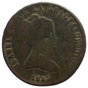 8 MARAVEDIES ISABEL II 1835