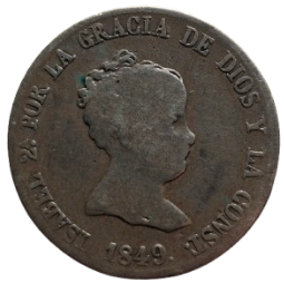 10 REALES ISABEL II 1849