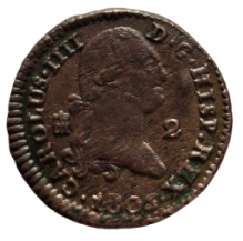 2 MARAVEDIES CARLOS IV 1803
