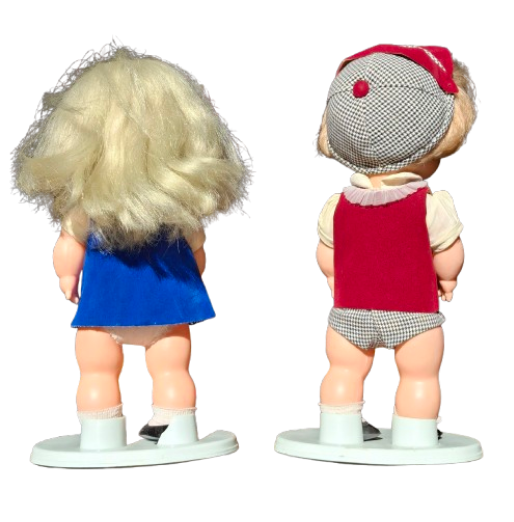 MUÑECOS MARCA BB AÑOS 70 PAREJA DE NIÑO Y NIÑA - Imagen 3