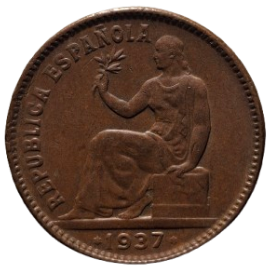 50 CENTIMOS II REPÚBLICA 1937 COBRE