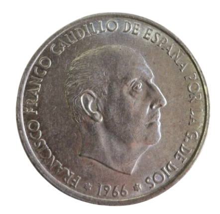 100 PESETAS DE PLATA 1966 *68