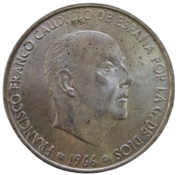 100 PESETAS DE PLATA 1966 *66