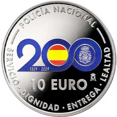 10 EUROS  BICENTENARIO DE LA POLICIA NACIONAL 2024