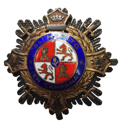PLACA A LA CRUZ EN GUERRA AL MÉRITO EN CAMPAÑA ( 1938 A 1942)