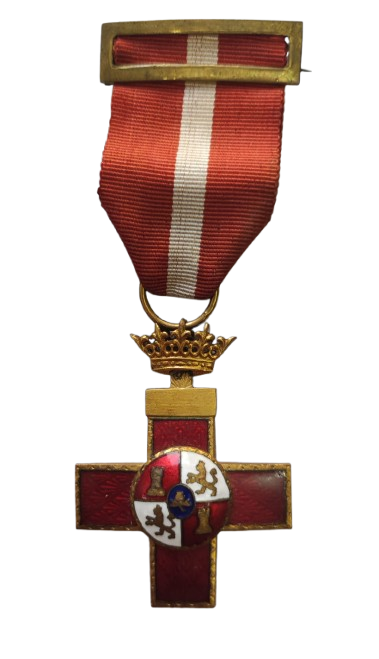 CRUZ AL MÉRITO MILITAR CON DISTINTIVO ROJO (ANTERIOR 1975)