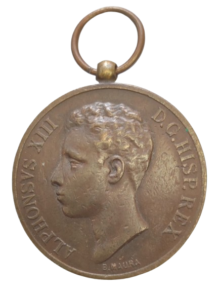 MEDALLA MAYORIA DE EDAD DE ALFONSO XIII 1902 - COBRE