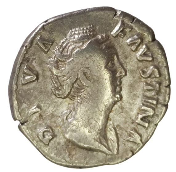 DENARIO FAUSTINA MADRE 141 D.C.
