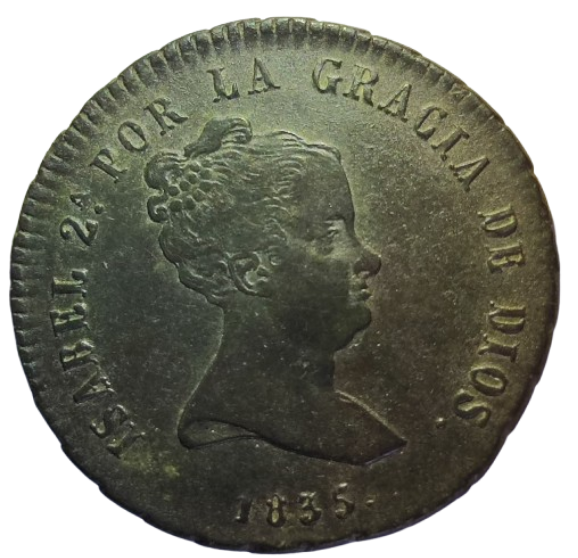 8 MARAVEDIES ISABEL II SEGOVIA 1835