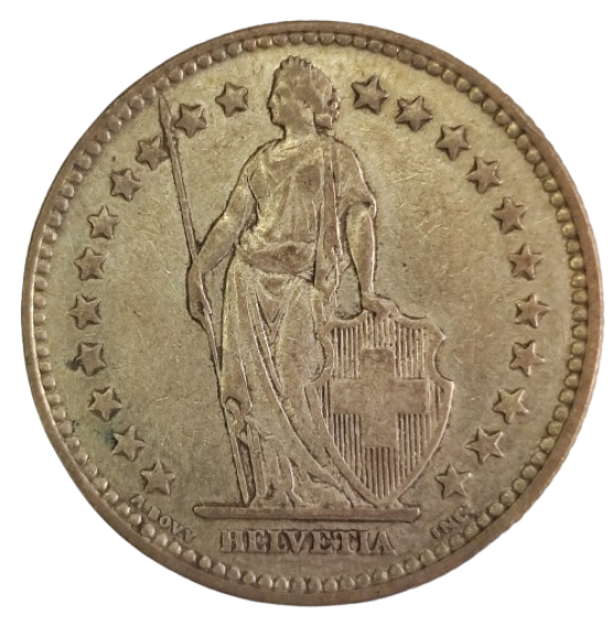 2 FRANCOS SUIZOS 1914