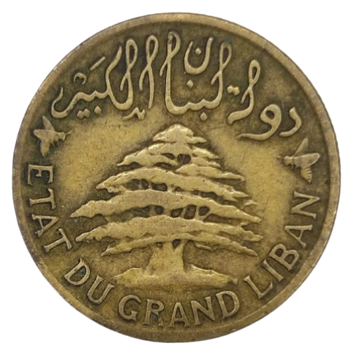 2 PIASTRAS LIBANO 1925-1970