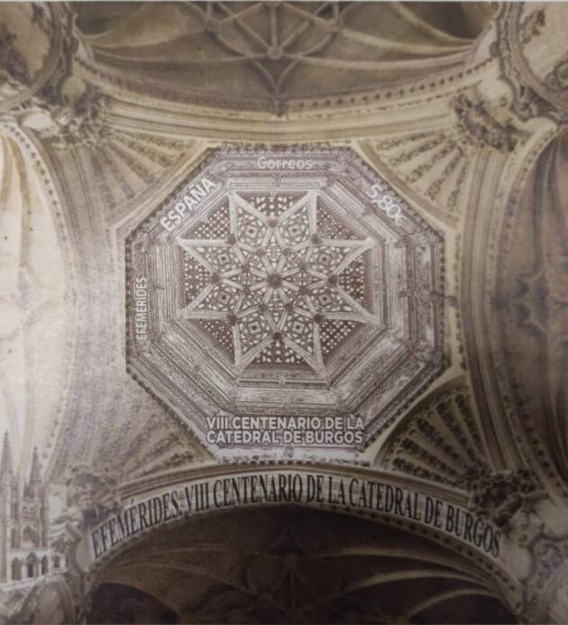 HOJA BLOQUE EFEMÉRIDES VIII CENTENARIO DE LA CATEDRAL DE BURGOS.