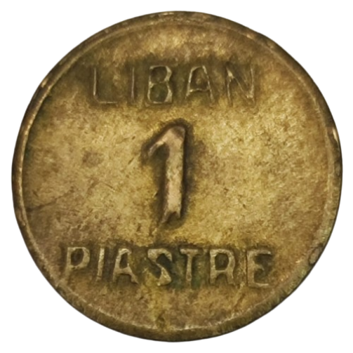 1 PIASTRA LIBANO 1941 SEGUNDA GUERRA MUNDIAL