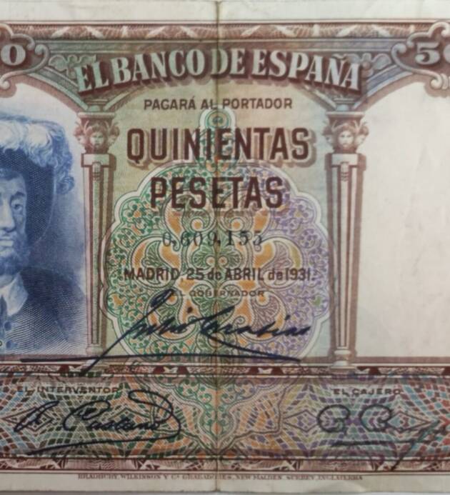 500 PESETAS ESPAÑA 1931