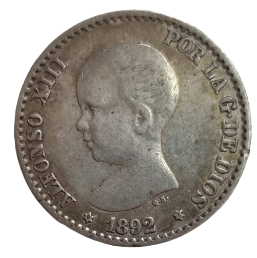 50 CÉNTIMOS DE PESETA ALFONSO XIII ESPAÑA 1892