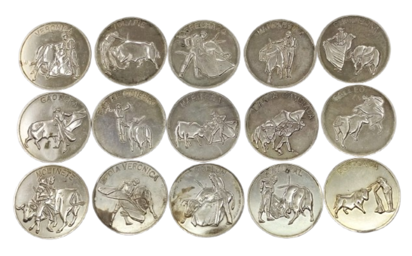 COLECCIÓN PLATA MEDALLAS TAUROMAQUÍA TOREROS - SUERTES DEL TOREO - Imagen 2