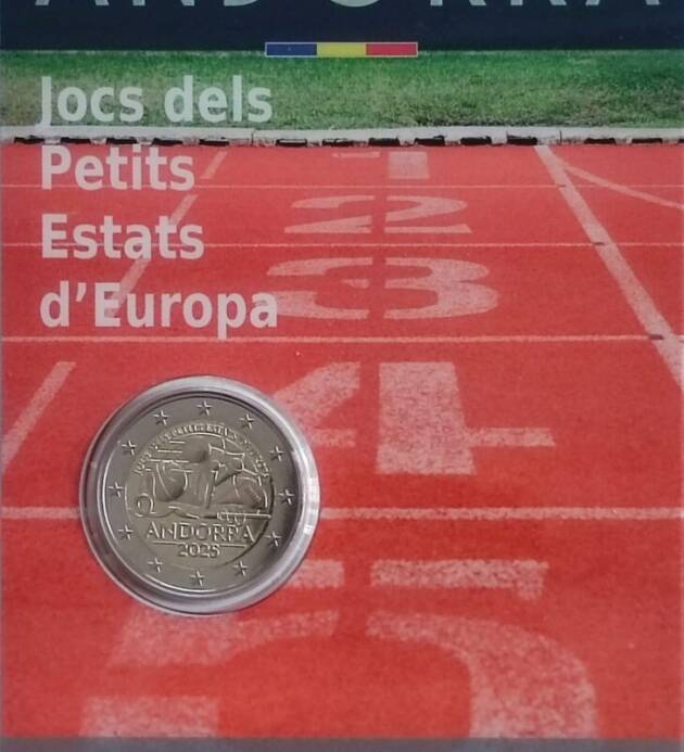 2 EURO CONMEMORATIVOS ANDORRA 2025 JUEGOS DE LOS PEQUEÑOS ESTADOS DE EUROPA