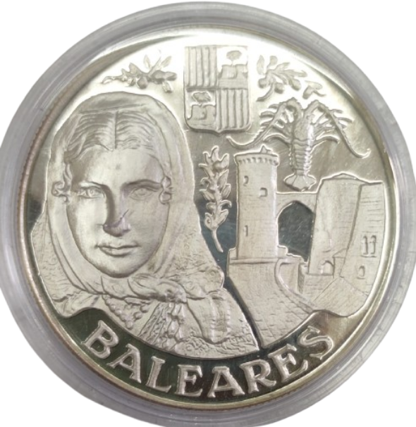 MEDALLA COMUNIDAD AUTÓNOMA BALEARES PLATA FINA