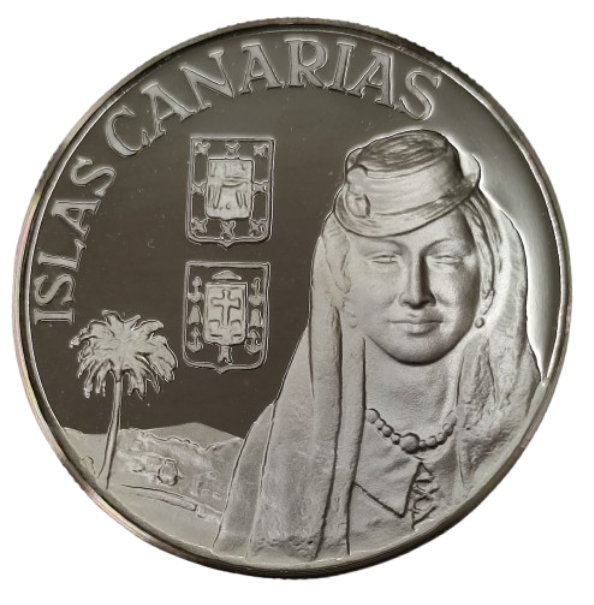 MEDALLA COMUNIDAD AUTÓNOMA ISLAS CANARIAS PLATA FINA