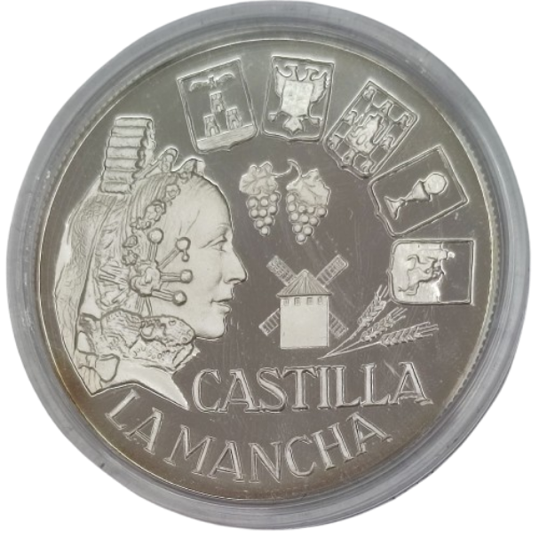 MEDALLA COMUNIDAD AUTÓNOMA CASTILLA Y LA MANCHA PLATA FINA