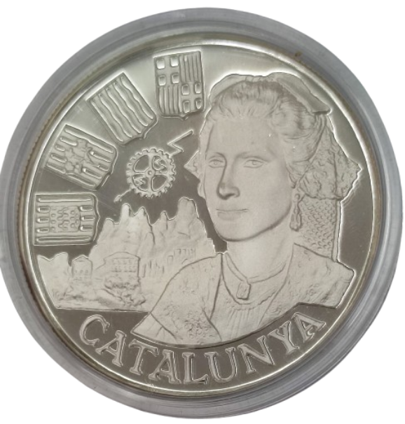MEDALLA COMUNIDA AUTÓNOMA DE CATALUÑA PLATA FINA