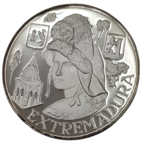 MEDALLA COMUNIDAD AUTÓNOMA DE EXTREMADURA PLATA FINA