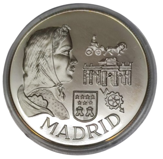 MEDALLA COMUNIDAD AUTÓNOMA MADRID PLATA FINA