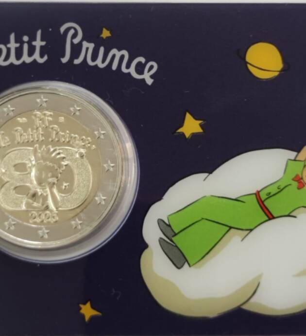 MONEDAS 2€ COINCARD CONMEMORATIVA DEL 80 ANIVERSARIO PUBLICACIÓN PRINCIPITO  FRANCIA 2026 - NUBES