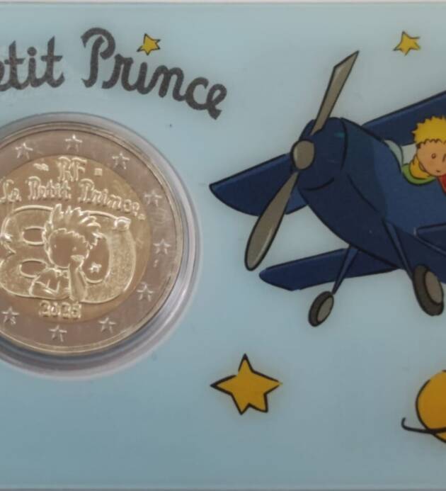 MONEDA 2€ COINCARD CONMEMORATIVA DEL 80 ANIVERSARIO PUBLICACIÓN PRINCIPITO FRANCIA 2026 - AVIONETA