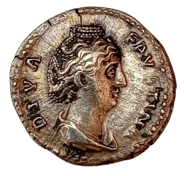 DENARIO DE FAUSTINA MADRE 139 D.C. PLATA